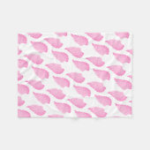 Girly Pink Angel Wings Fleecedecke (Vorderseite (Horizontal))