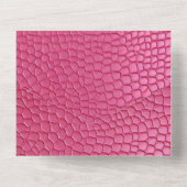 Girly Pink Animal All In One Einladung (Rückseite)