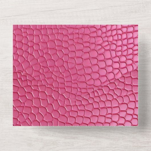 Girly Pink Animal All In One Einladung (Rückseite)