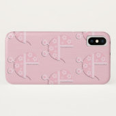 Girly PInk Baby Carriage Floral Case-Mate iPhone Hülle (Rückseite (Horizontal))