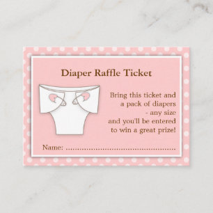 Girly Pink Baby Showdusche Windeln Raffeleinlage B Begleitkarte