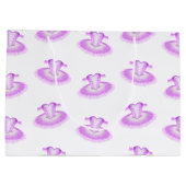 Girly Pink Ballerina Tutu Ballet Große Geschenktüte (Rückseite)