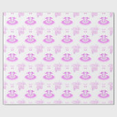 Girly Pink Ballet Pointe Shoes & Tutu Geschenkpapier (Flach)