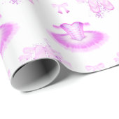 Girly Pink Ballet Pointe Shoes & Tutu Geschenkpapier (Rolleneckpunkt)