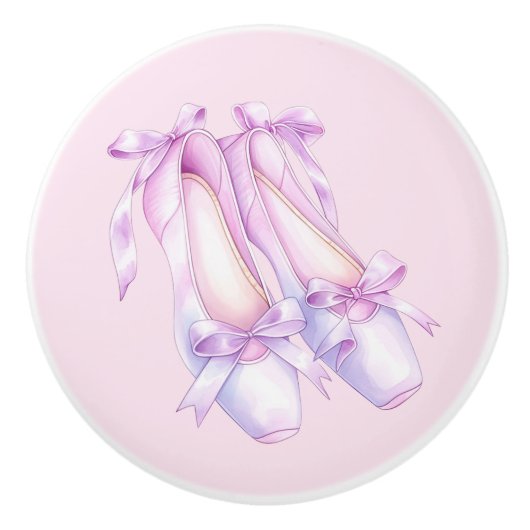 Girly Pink Ballet Shoes Keramik Knob Keramikknauf (Vorderseite)