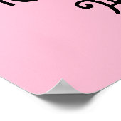 Girly Pink Behielt Calm Poster Template hinzufügen (Ecke)