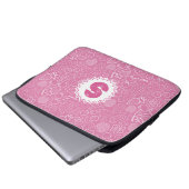 Girly Pink Berry Strawberry Cherry Modern. Laptopschutzhülle (Vorne Knopf)