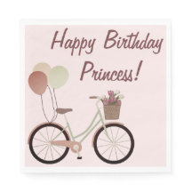 Girly Pink Bike Balloons zum Geburtstag