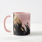 Girly Pink Black Gold Cowgirl Cowhide Tasse (Links)