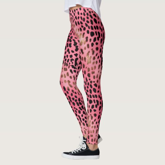 Girly Pink Black Leopard Leggings (Links)