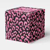 Girly Pink Black Leopard Spot Geschenkschachtel (Vorderseite)