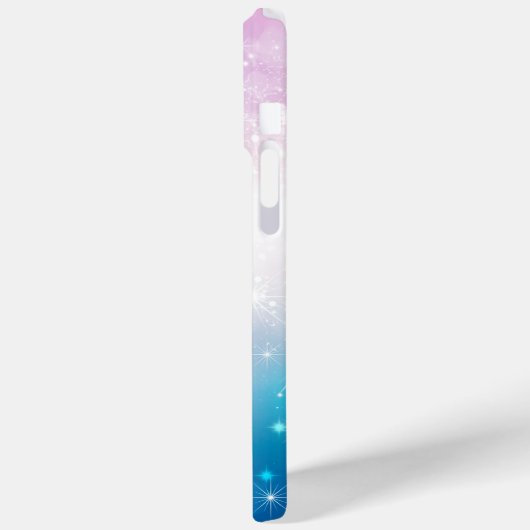 Girly Pink Blue Glitzer Bokeh Lights Case-Mate iPhone Hülle (Rückseite / Links)