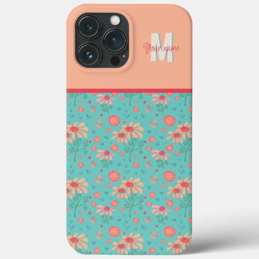 Girly Pink Blume Inspirivity Custom iPhone Case (Rückseite)