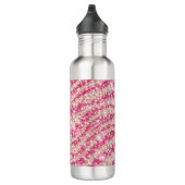 Girly Pink Blush Glitter Zebra Pattern Edelstahlflasche (Rechts)