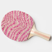 Girly Pink Blush Glitter Zebra Pattern             Tischtennis Schläger (Seitenansicht)