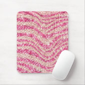 Girly Pink Blush Glitter Zebramuster             Mousepad (Mit Mouse)