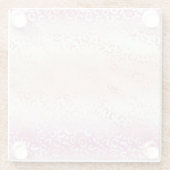 Girly Pink Blush Peach Glam Leopard Print Tie dye Glasuntersetzer (Rückseite)