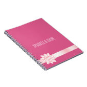 Girly Pink Blush Ribbon Bow Notizblock (Rechte Seite)