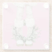 Girly Pink Boots Legs Glasuntersetzer (Rückseite)