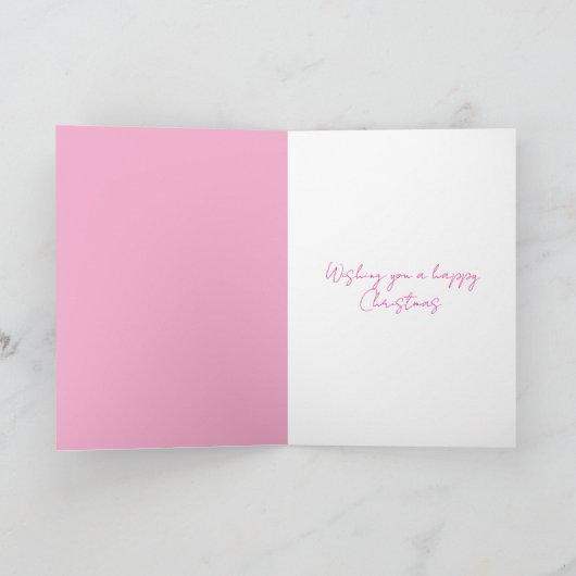 Girly Pink Boots Legs Weihnachten Karte (Innenseite)