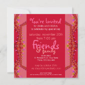 Girly Pink Boudoir Special Party Einladung (Rückseite)