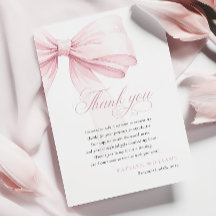 Girly Pink Bow Babydusche