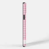 Girly Pink Bow Gingham Kariert Personalisiert Case-Mate iPhone Hülle (Rückseite / Rechts)