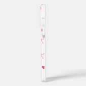 Girly Pink Bow und Heart iPhone Case - Niedlich St (Rückseite / Links)