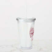 Girly Pink Bow With Name Preppy Custom 16oz, Clear Acryltrinkbecher (Rechts)