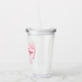 Girly Pink Bow With Name Preppy Custom 16oz, Clear Acryltrinkbecher (Links)