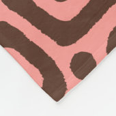 girly pink &brown Abstract pattern Fleecedecke (Ecke)