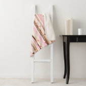 Girly Pink Brown Leopard Druckerhitze Streifen Sherpadecke (Beispiel)