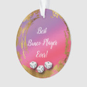 Girly Pink Bunco Dice Player Ornament (Vorderseite)