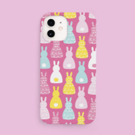 Girly Pink Bunny Muster Case-Mate iPhone 14 Hülle