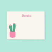 Girly Pink Cactus Houseplant Postit Notes Post-it Klebezettel