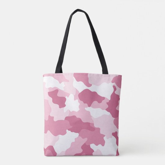 Girly Pink Camouflage Camouflage Pattern Tasche (Rückseite)