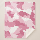 Girly Pink Camouflage Camouflage Sherpa Blanka Sherpadecke (Vorderseite)