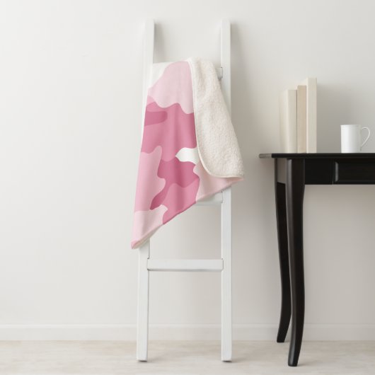 Girly Pink Camouflage Camouflage Sherpa Blanka Sherpadecke (Beispiel)