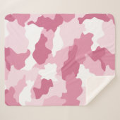 Girly Pink Camouflage Camouflage Sherpa Blanka Sherpadecke (Vorderseite (Horizontal))