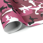 Girly Pink-Camouflage Geschenkpapier (Rolleneckpunkt)