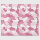 Girly Pink Camouflage Raspberry Muster Geschenkpapier (Flach)