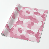 Girly Pink Camouflage Raspberry Muster Geschenkpapier (Ungerollt)