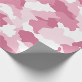 Girly Pink Camouflage Raspberry Muster Geschenkpapier (Ecke)