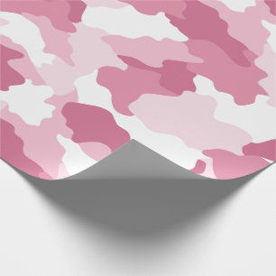 Girly Pink Camouflage Raspberry Muster Geschenkpapier