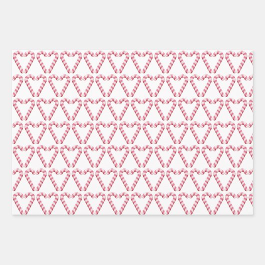 Girly Pink Candy Cane Fa La Calligraphy Xmas Geschenkpapier Set (Vorderseite 2)