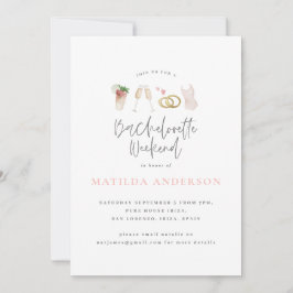 Girly Pink Champagne Bachelorette Tour Ankündigung