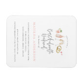 Girly Pink Champagne Champagner Bachelorette Tour Magnet (Horizontal)