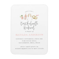 Girly Pink Champagne Champagner Bachelorette Tour