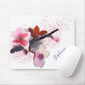 Girly Pink Cherry Blüten Blüte Mousepad (Mit Mouse)