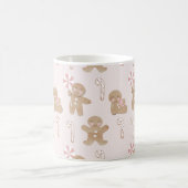 Girly Pink Christmas Gingerbreman-Cup Kaffeetasse (Mittel)